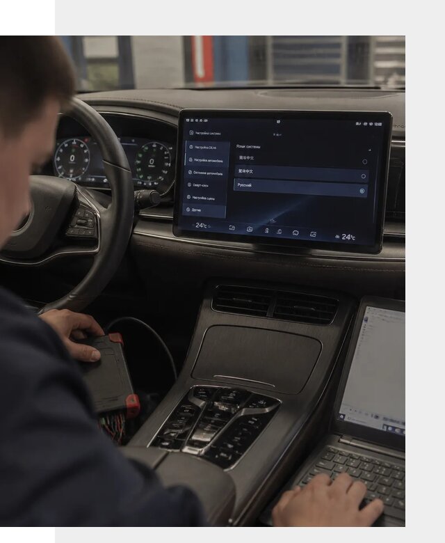 Русификация автомобиля BYD HAN для эксплуатации в Полысаеве
